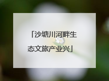 沙塘川河畔生态文旅产业兴