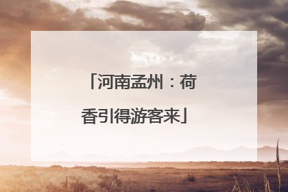 河南孟州：荷香引得游客来