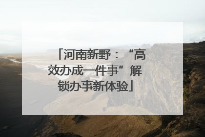 河南新野：“高效办成一件事”解锁办事新体验