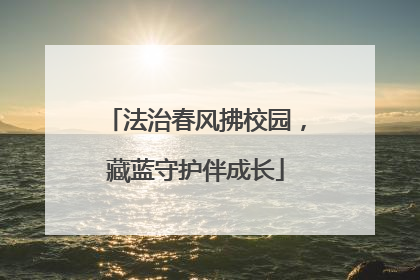 法治春风拂校园，藏蓝守护伴成长