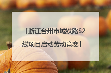 浙江台州市域铁路S2线项目启动劳动竞赛