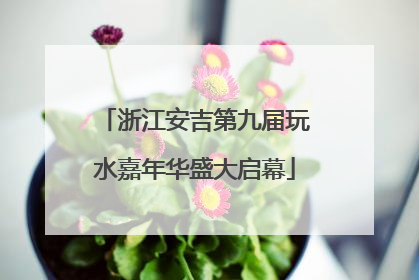 浙江安吉第九届玩水嘉年华盛大启幕