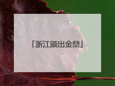 浙江颁出金鼎