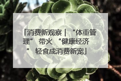 消费新观察｜“体重管理” 带火 “健康经济” 轻食成消费新宠