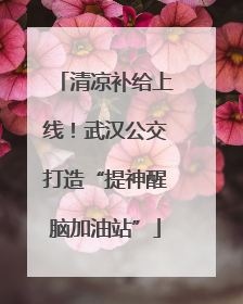 清凉补给上线！武汉公交打造“提神醒脑加油站”