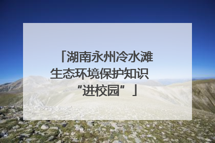 湖南永州冷水滩生态环境保护知识“进校园”