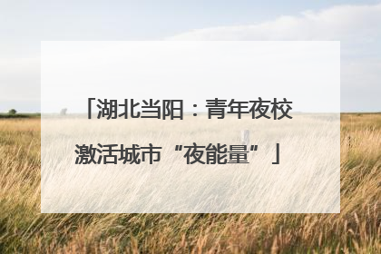 湖北当阳：青年夜校激活城市“夜能量”