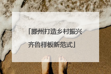 滕州打造乡村振兴齐鲁样板新范式