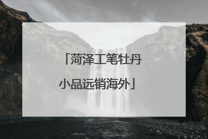 菏泽工笔牡丹小品远销海外