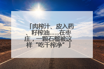 肉榨汁、皮入药、籽榨油……在枣庄，一颗石榴被这样“吃干榨净”