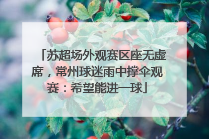 苏超场外观赛区座无虚席，常州球迷雨中撑伞观赛：希望能进一球