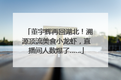 董宇辉再回湖北！溯源顶流美食小龙虾，直播间人数爆了……