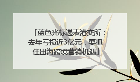 蓝色光标递表港交所：去年亏损近3亿元，要抓住出海跨境营销机遇