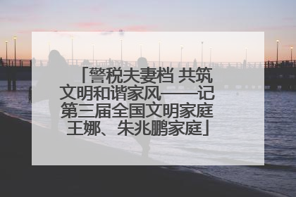 警税夫妻档 共筑文明和谐家风——记第三届全国文明家庭王娜、朱兆鹏家庭