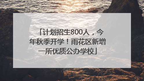 计划招生800人，今年秋季开学！雨花区新增一所优质公办学校