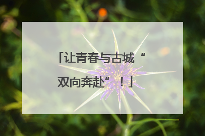 让青春与古城“双向奔赴”！