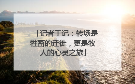 记者手记：转场是牲畜的迁徙，更是牧人的心灵之旅