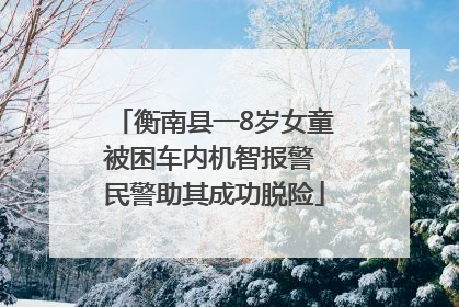 衡南县一8岁女童被困车内机智报警 民警助其成功脱险