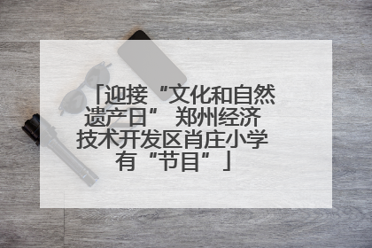 迎接“文化和自然遗产日” 郑州经济技术开发区肖庄小学有“节目”