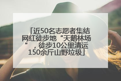 近50名志愿者集结网红徒步地“天鹅林场”，徒步10公里清运150余斤山野垃圾