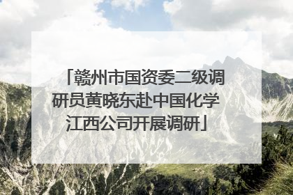 赣州市国资委二级调研员黄晓东赴中国化学江西公司开展调研