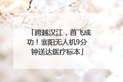 跨越汉江，首飞成功！襄阳无人机9分钟送达医疗标本