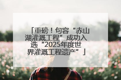 重磅！句容“赤山湖灌溉工程”成功入选“2025年度世界灌溉工程遗产”