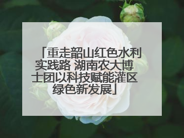 重走韶山红色水利实践路 湖南农大博士团以科技赋能灌区绿色新发展
