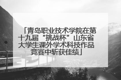 青岛职业技术学院在第十九届“挑战杯”山东省大学生课外学术科技作品竞赛中斩获佳绩