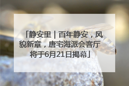 静安里｜百年静安，风貌新章，唐宅海派会客厅将于6月21日揭幕
