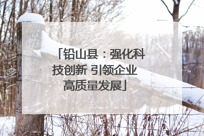 铅山县：强化科技创新 引领企业高质量发展