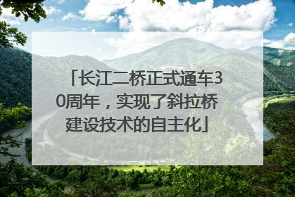 长江二桥正式通车30周年，实现了斜拉桥建设技术的自主化