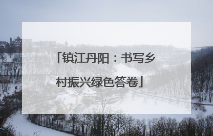 镇江丹阳：书写乡村振兴绿色答卷