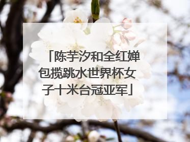 陈芋汐和全红婵包揽跳水世界杯女子十米台冠亚军