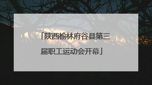 陕西榆林府谷县第三届职工运动会开幕