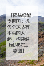 隆基绿能李振国：找各个环节有本事的人一起，构建健康的BC生态圈