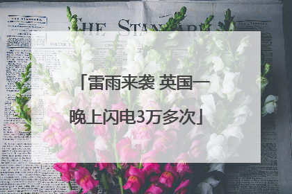 雷雨来袭 英国一晚上闪电3万多次