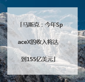 马斯克：今年SpaceX的收入将达到155亿美元