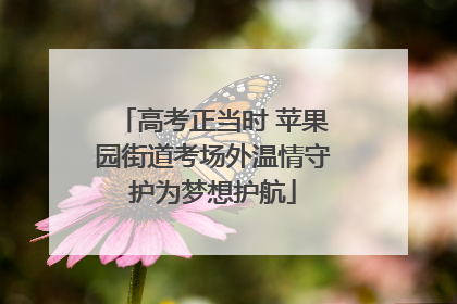 高考正当时 苹果园街道考场外温情守护为梦想护航