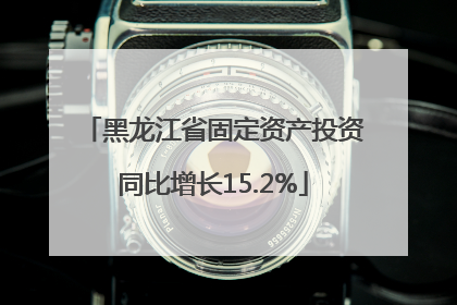 黑龙江省固定资产投资同比增长15.2%