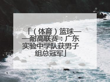 （体育）篮球——耐高联赛：广东实验中学队获男子组总冠军