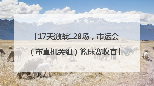 17天激战128场，市运会（市直机关组）篮球赛收官