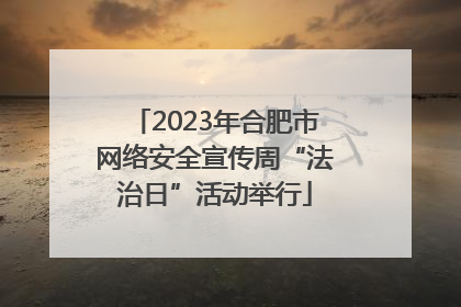 2023年合肥市网络安全宣传周“法治日”活动举行
