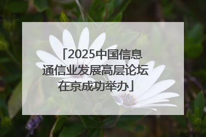 2025中国信息通信业发展高层论坛在京成功举办