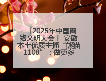 2025年中国网络文明大会丨 安徽本土优质主播“熊猫1108”：做更多正能量的事情 带给大家快乐