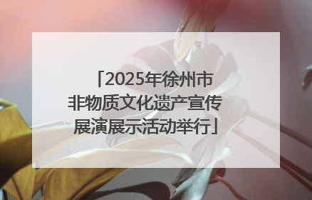 2025年徐州市非物质文化遗产宣传展演展示活动举行