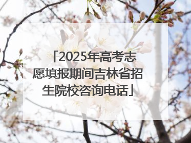 2025年高考志愿填报期间吉林省招生院校咨询电话