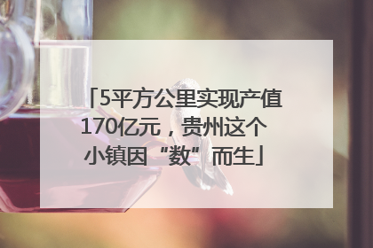 5平方公里实现产值170亿元，贵州这个小镇因“数”而生