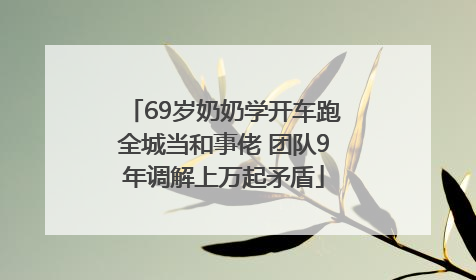 69岁奶奶学开车跑全城当和事佬 团队9年调解上万起矛盾