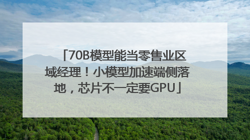 70B模型能当零售业区域经理！小模型加速端侧落地，芯片不一定要GPU